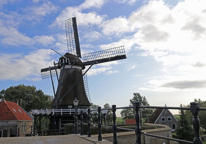 Korenmolen de Kaai Sloten Friesland