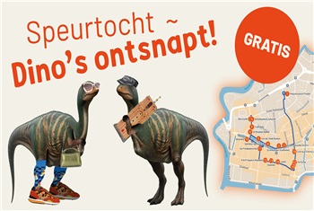 Dino's ontsnapt in de stad