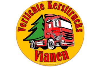 Verlichte Kersttrucks